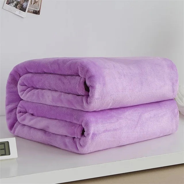 Plaids Violets – Élégance et Confort Douillet en Flanelle de Corail - PlaidChaud