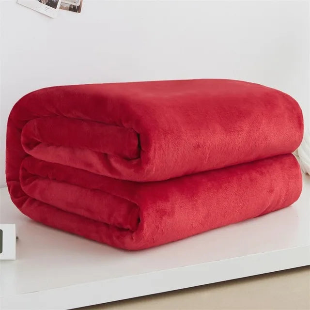 Plaid pour Canapé Rouge – Douceur et Élégance en Flanelle de Corail - PlaidChaud